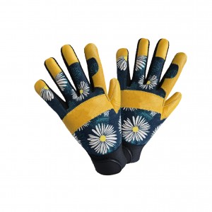 New Style Cow Leather Gardening Gloves Good Quality Gardening Work Gloves