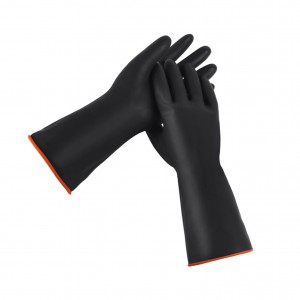 PriceList for Yellow Rubber Gloves - Heavy Duty Waterproof Black Rubber Industrial Work Gloves Chemical Resistant Latex Gloves – Red Sunshine