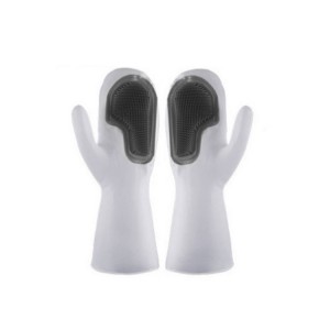 Silicone Dishwashing Magic Gloves Multifunctional Household Gloves Waterproof and Non-slip Kitchen Cleaning Gloves Brush