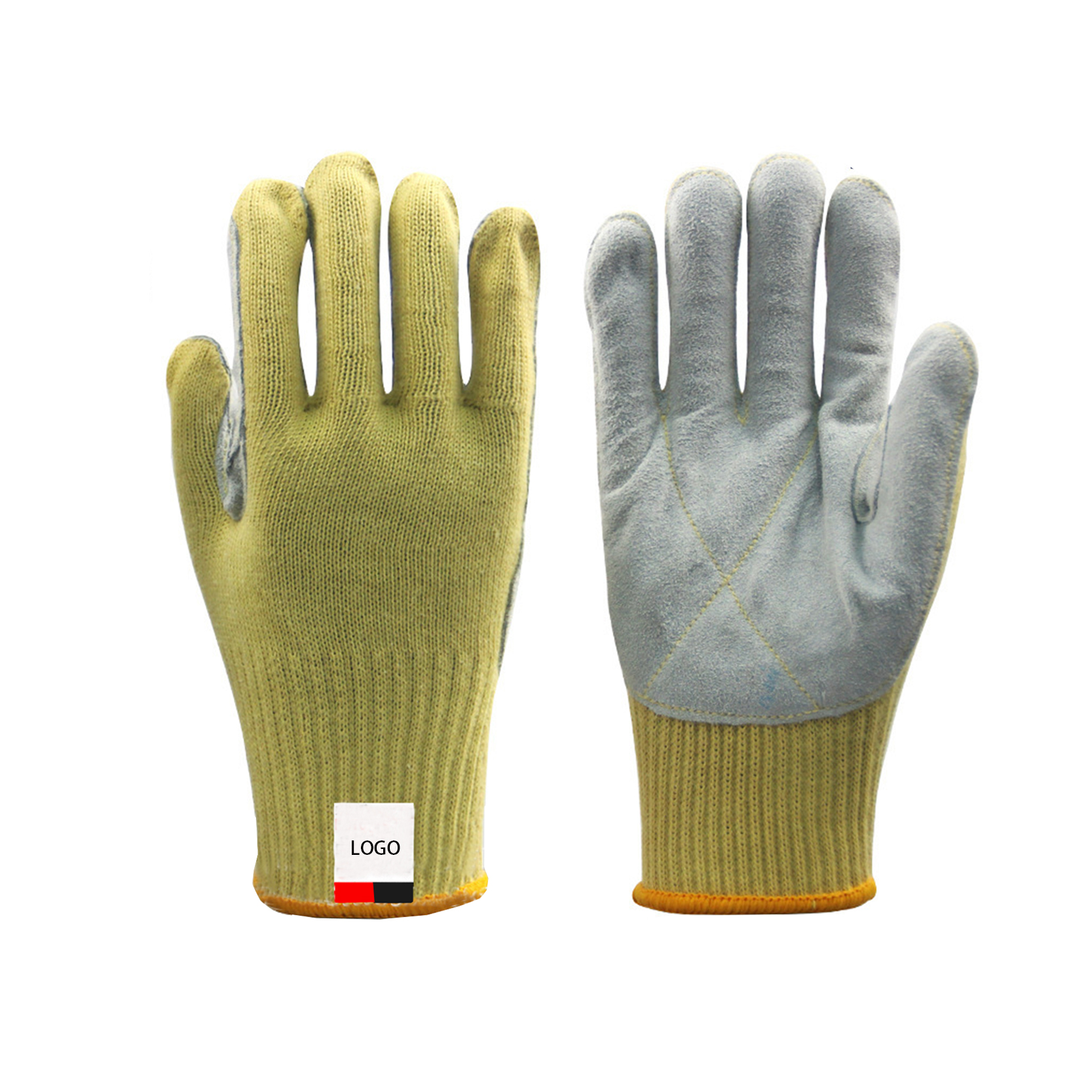 Cut Resistant Gloves Food Grade Level Cut Protection Safety Work Gloves High Temperature Resistant Gloves In Aramid Laminated Cowhide