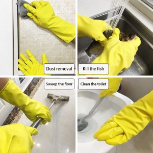 Cleaning Dish Gloves, Professional Natural Rubber Latex Dishwashing Gloves, Reusable Kitchen Dishwasher Gloves