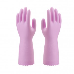 Reusable Household Gloves, PVC Dishwashing Gloves, Unlined, Long Sleeves, Kitchen Cleaning Gloves