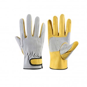 Unlined Men’s Pigskin Leather Work Gloves, Drivers Gloves Repairing and Handling Gardening Gloves