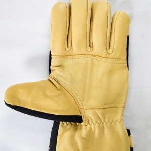 Leather Work Gloves for Men & Women, Cowhide Gardening Gloves Utility Work Gloves
