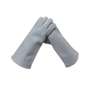 Wholesale Long Protective Leather Gloves Leather Welding Gloves, Heat/Fire Resistant,Mitts for BBQ Gloves