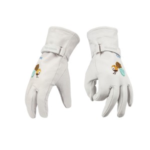 White Sheepskin Leather Gardening Gloves for Woman Man Children Leather Labor Work Gloves