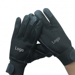 Soft Leather Welding Anti Wear Heat Safety sheepskin black gloves for gardening