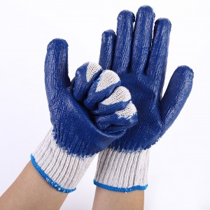 Latex Rubber Palm Coated Work Safety Gloves Gardening Gloves Dipped Rubber Handling Gloves Construction Site Work Gloves