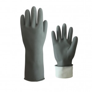 Wholesale Customised Comfort Reusable Waterproof Latex Household Dishwashing Gloves Rubber Oil and Abrasion Resistant Kitchen Cleaning Glove