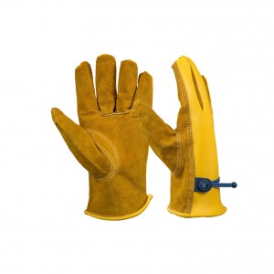 Custom Leather Work Gloves Cowhide Gloves Gardening Flower Trimming Motorcycle Driving Safety Welding Gloves