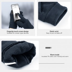 100% Polar Fleece Thermal Winter Hand Wears Gloves For Cold Weather Driving Hiking Snowing Running Cycling