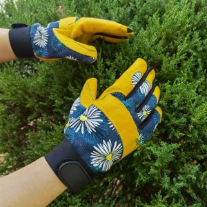 New Style Cow Leather Gardening Gloves Good Quality Gardening Work Gloves
