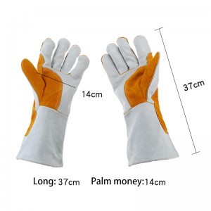 High Quality Insulated Long Cow Split Leather Welding Gloves Multifunctional Thickened Heat Resistant Leather Protection Hand Gloves