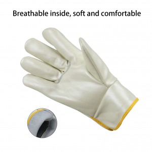 High Quality Cow Leather Water Proof Working Safety Labor Driver Gloves