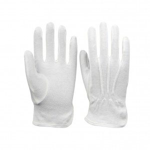 Wholesale White Cotton Elastic Cuff Etiquette Command Gloves Men Lady Jewelry Inspection Gloves