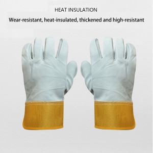Cow Leather Work Gloves with Safety Cuff Welding Rigger Gloves