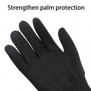 Men’s Size Large Cotton Work With Knit Wrist Gloves Black Winter Warm Cotton Protective Gloves