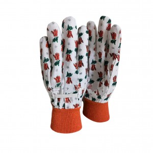 Hot Sales Lady Garden Working Gloves Coated With Pvc Dots On Palm Protective