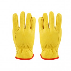 Cold Weather Premium Genuine Grain Split Leather Gloves Winter Warm Sheepskin Labor Protection Work Driver Gloves