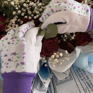 Garden Working Gloves with Pvc Dots On Palm Women Gloves Anti-slip Abrasion Resistant and Breathable Canvas Dotted Gloves