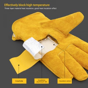Leather Safety Work Gloves Gardening Carpenter Thorn Proof Truck Driving for Mens and Womens Waterproof Heavy Duty