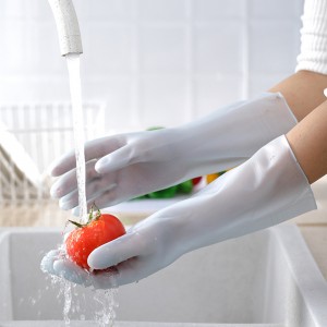 Hot Sale Cheap Orange Heat Resistance Cleaning Gloves Food Grade Kitchen Pvc Household Gloves