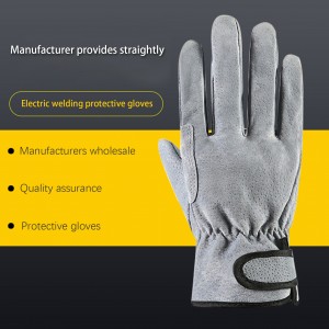 Top Quality Adjustable Tightness Assembly Pigskin Leather Work Safety Gloves With Hook And Loop Driver’s Gloves