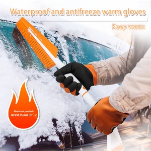 Cold Weather Outdoor Work Gloves, Winter Driving Gloves, Micro-Foam Latex Double Coated Protective Gloves
