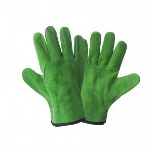 Cheap Price Cow Grain Leather Working Driver Gloves For Construction And Heavy Duty Industries
