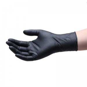 Black Powder Free Non-Medical Hand Protection Nitrile Disposable Work Gloves