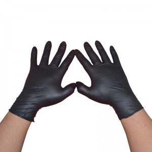 Black Powder Free Non-Medical Hand Protection Nitrile Disposable Work Gloves
