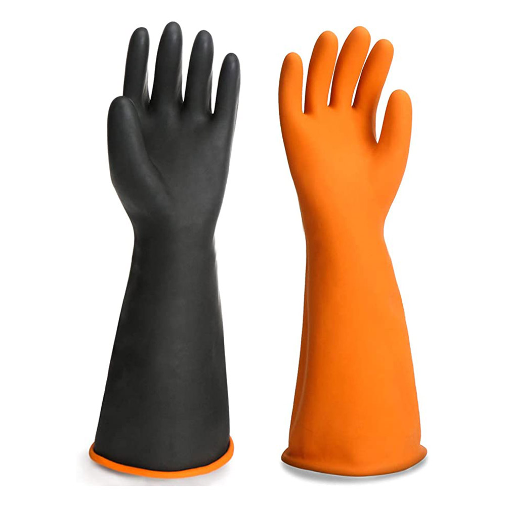Chemical Resistant Gloves, EnPoint Heavy Duty Industrial Rubber Gloves, Natural Latex Safety Work Gloves Waterproof Reusable