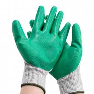 Polyester Nitrile Coating Gardening Labor Work Gloves Smooth Finished Guantes From Hand Glove Suppliers