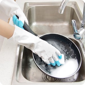 Durable PPE Cleaning Glove Reusable Kitchen Dish Washing Gloves PVC Household Gloves Hand Protection