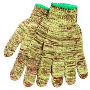 Factory Directly Provide Two Color Mixed Working Cotton Knitted Labor Protection Safety Work Gloves for Construction