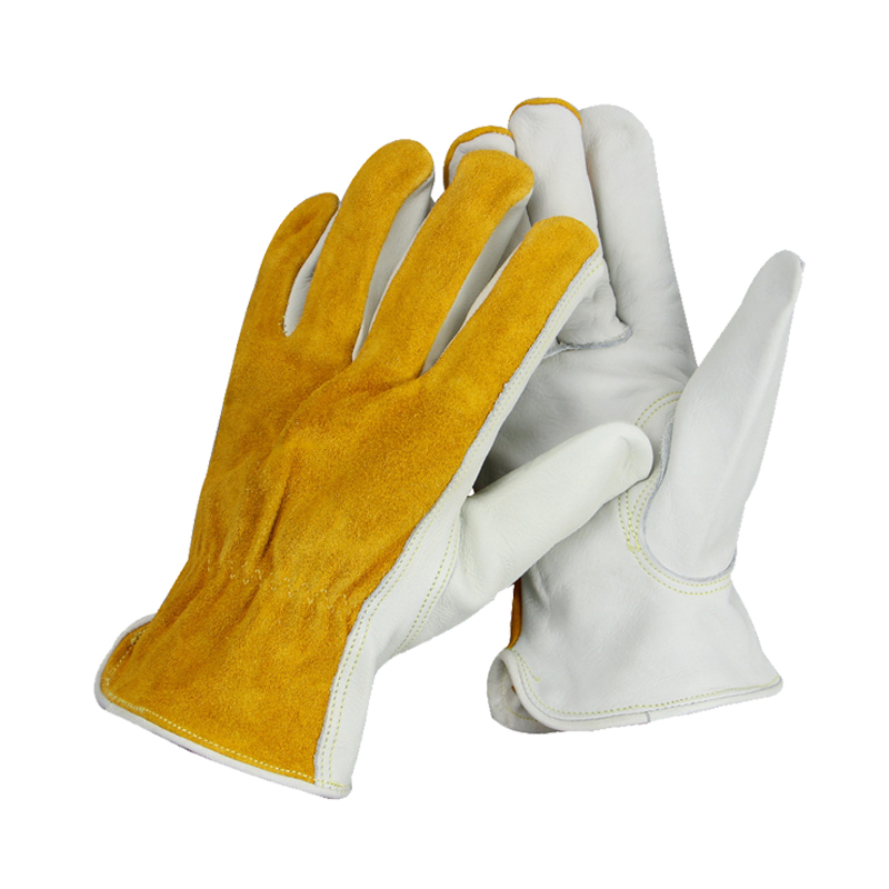 Hot Sale Premium Goatskin Top Grain Leather Driver Work Gloves (1)