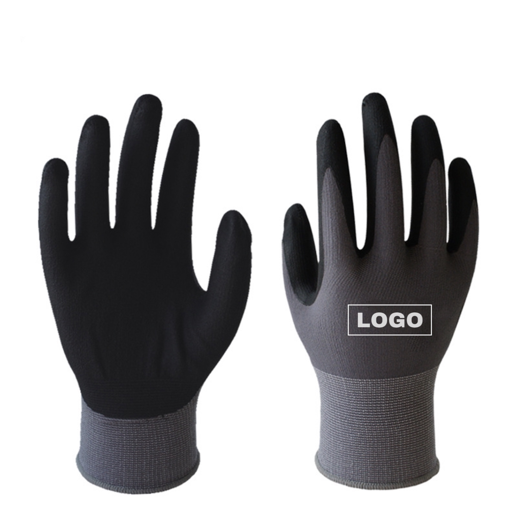 Safety Work Gloves MicroFoam Nitrile Coated Gloves for Construction Anti-Slip Oil and Abrasion Resistant Labor Protective Working Gloves