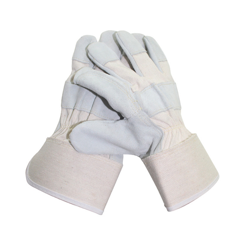 Patched Palm Half Lined Cow Split Labor Working Leather Glove Short Non – Slip, Wear Resistant, Heat Resistant, Breathable Welder’s Gloves Featured Image