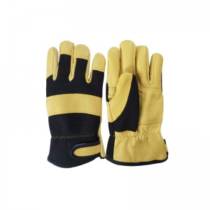 Leather Work Gloves for Men & Women, Cowhide Gardening Gloves Utility Work Gloves