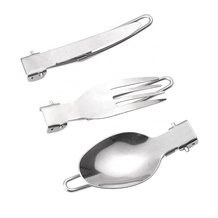 OEM Painted Aluminum Coil Price - camping cutlery set foldable set collapsible stainless steel in case – Swiny