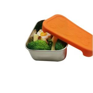 Terveysturvallisuus Vuotojenkestävä halpa ruostumattomasta teräksestä valmistettu Ss-lounaslaatikko silikoni.
