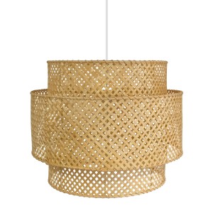 Woven bamboo pendant light,Ceiling pendant lamp shade | XINSANXING