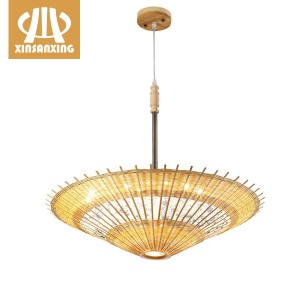 OEM manufacturer  Bamboo Style Table Lamps  - Bamboo hanging lamp,Umbrella-shaped bamboo decorative lamp | XINSANXING – Xinsanxing Lighting