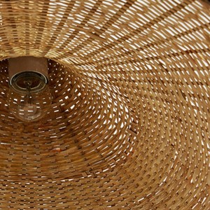 Bamboo pendant,Personalized straw hat lamps | XINSANXING