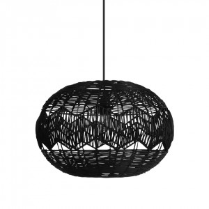 Black woven pendant light,Bohemian rattan chandelier | XINSANXING