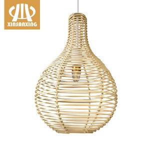 Large rattan pendant light,New style rattan woven chandeliers  | XINSANXING