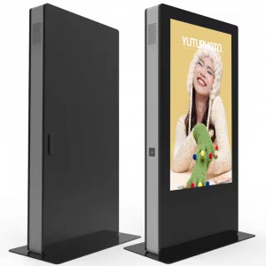 55 65 75 inch Outdoor Ip65 Tv Waterproof High Brightness Touch Kiosk Signage Floor Stand Digital Advertising Lcd Display Screen