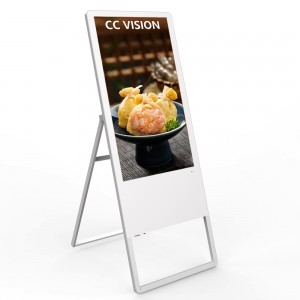 Store Window Hanging Transparent Double Sided Advertising Screens Digital Signage Lcd Window Facing Display