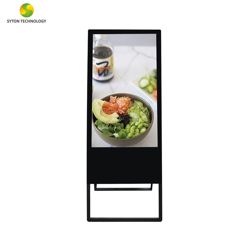 صفحه نمایش تبلیغاتی بسیار نازک جدید 43 اینچی مدیا پلیر عمودی دیجیتال ساینیج برای مرکز خرید