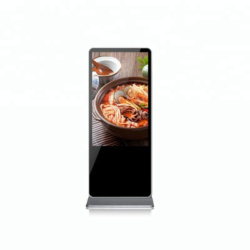 Нов дизайн 55-инчов стоящ на пода LCD панел Информационен павилион Реклама Използван плейър със сензорен екран за Cinema Bank